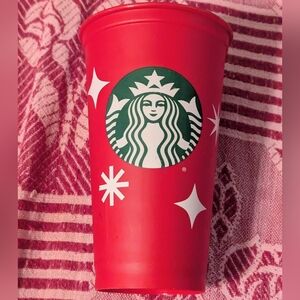 Starbucks 25 Years Red Holiday 2022 Reusable Coffee Tea Plastic Cup 16oz